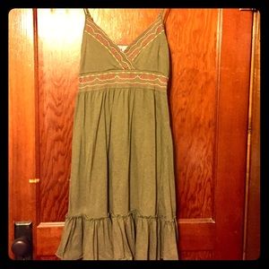 🍌 Olive Green Sundress Juniors Sz Md